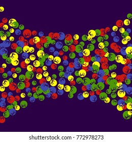 Vector Confetti Background Pattern. Element of design. Colored stylized berries on a purple background