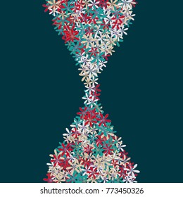 Vector Confetti Background Pattern. Element of design. Colored flowers on turquoise background