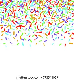 Vector Confetti Background Pattern. Element of design. Color confetti on a white background