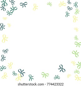 Vector Confetti Background Pattern. Element of design. Colored bows on a blue background