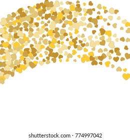 Vector Confetti Background Pattern. Element of design. Colored hearts on a white background