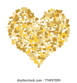 Vector Confetti Background Pattern. Element of design. Colored hearts on a white background