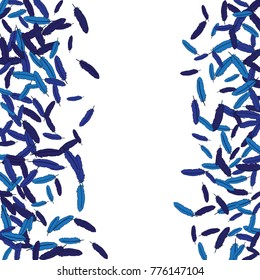 Vector Confetti Background Pattern. Element of design. Colored feathers on a white background