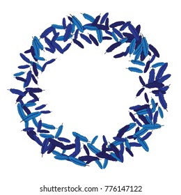 Vector Confetti Background Pattern. Element of design. Colored feathers on a white background