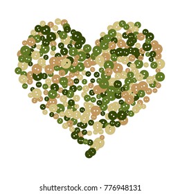 Vector Confetti Background Pattern. Element of design. Colored buttons on a white background