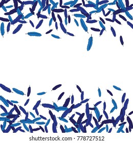 Vector Confetti Background Pattern. Element of design. Colored feathers on a white background
