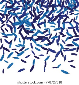 Vector Confetti Background Pattern. Element of design. Colored feathers on a white background
