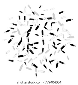 Vector Confetti Background Pattern. Element of design. Color pencils on a white  background