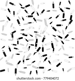 Vector Confetti Background Pattern. Element of design. Color pencils on a white  background