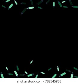 Vector Confetti Background Pattern. Element of design. Color pencils on a  black  background