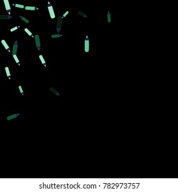 Vector Confetti Background Pattern. Element of design. Color pencils on a  black  background
