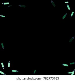 Vector Confetti Background Pattern. Element of design. Color pencils on a  black  background
