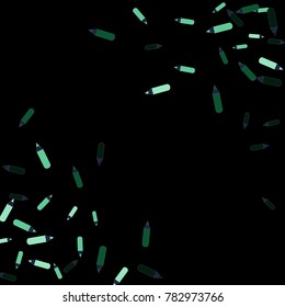 Vector Confetti Background Pattern. Element of design. Color pencils on a  black  background
