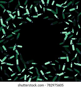 Vector Confetti Background Pattern. Element of design. Color pencils on a  black  background