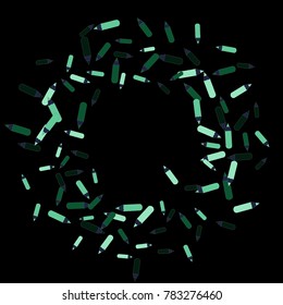 Vector Confetti Background Pattern. Element of design. Color pencils on a  black  background
