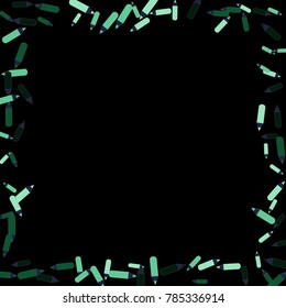 Vector Confetti Background Pattern. Element of design. Color pencils on a  black  background