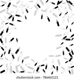 Vector Confetti Background Pattern. Element of design. Color pencils on a  white  background