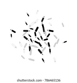 Vector Confetti Background Pattern. Element of design. Color pencils on a  white  background