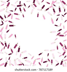 Vector Confetti Background Pattern. Element of design. Color pencils on a  white  background