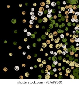 Vector Confetti Background Pattern. Element of design. Colored stylized berries on a purple background