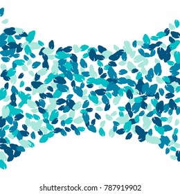 Vector Confetti Background Pattern. Element of design. Colored leaves on a white background