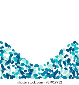 Vector Confetti Background Pattern. Element of design. Colored leaves on a white background