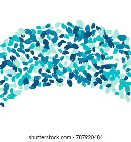 Vector Confetti Background Pattern. Element of design. Colored leaves on a white background