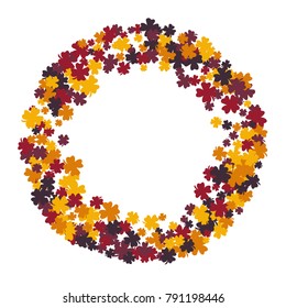 Vector Confetti Background Pattern. Element of design. Clover leaves on a white background