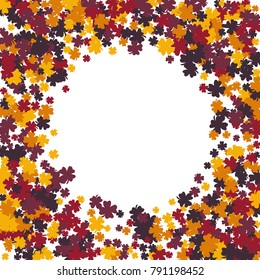 Vector Confetti Background Pattern. Element of design. Clover leaves on a white background