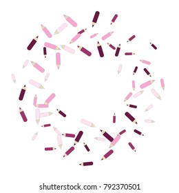 Vector Confetti Background Pattern. Element of design. Color pencils on a  white  background