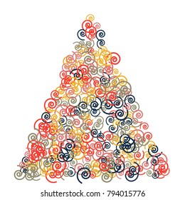 Vector Confetti Background Pattern. Element of design. Color spirals on a white background