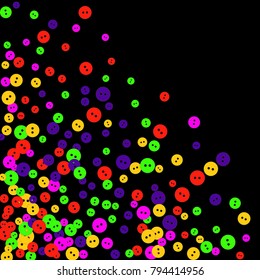 Vector Confetti Background Pattern. Element of design. Colored buttons on a white background