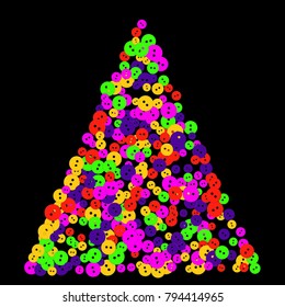 Vector Confetti Background Pattern. Element of design. Colored buttons on a white background