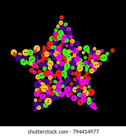 Vector Confetti Background Pattern. Element of design. Colored buttons on a white background