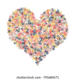 Vector Confetti Background Pattern. Element of design. Color spirals on a white background