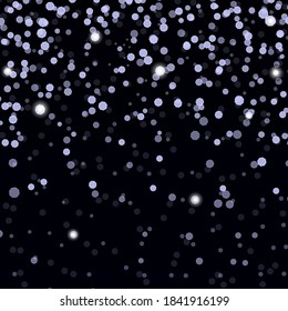 Vector confetti bokeh illustration. Glowing template background. Shining elements. Sparkling backdrop