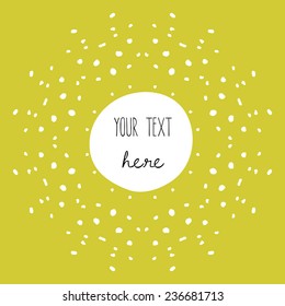 Vector Confetti Dots Frame Sunburst