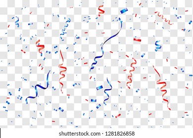 Vector confetti. Festive illustration. Party popper isolated on white background