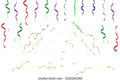 Vector confetti. Festive illustration. Party popper isolated on white background
