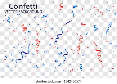 Vector confetti. Festive illustration. Party popper isolated on white background