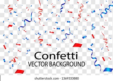 Vector confetti. Festive illustration. Party popper isolated on white background