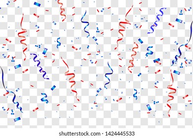 Vector confetti. Festive illustration. Party popper isolated on white background