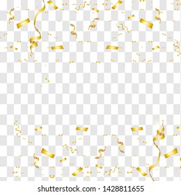 Vector confetti. Festive illustration. Party popper isolated on white background