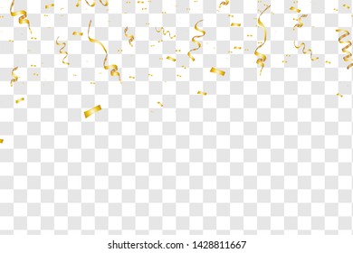 Vector confetti. Festive illustration. Party popper isolated on white background