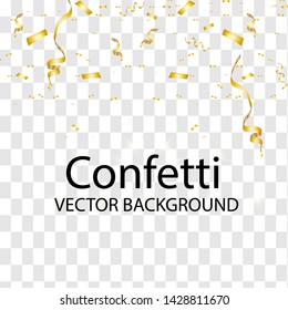 Vector confetti. Festive illustration. Party popper isolated on white background