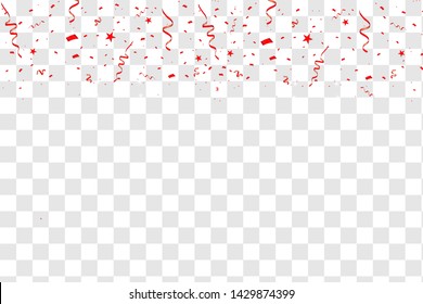 Vector confetti. Festive illustration. Party popper isolated on white background