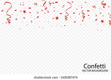 Vector confetti. Festive illustration. Party popper isolated on white background