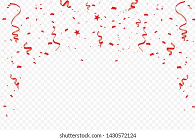 Vector confetti. Festive illustration. Party popper isolated on white background