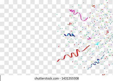 Vector confetti. Festive illustration. Party popper isolated on white background
