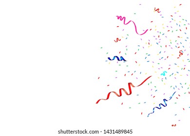 Vector confetti. Festive illustration. Party popper isolated on white background